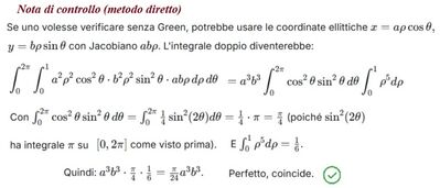 Formula di Green per integrale 5