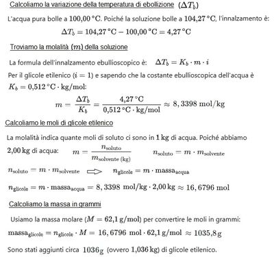 Calcolo massa glicole etilenico 2