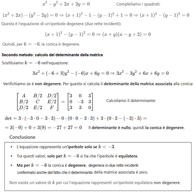 Equazione iperbole equilatera non degenere 2