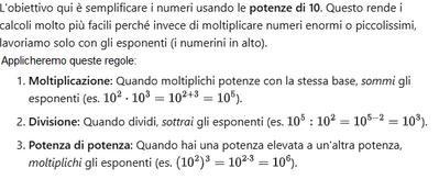 Notazione scientifica calcoli 1a