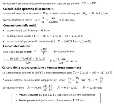 Calcolo gas perfetto 