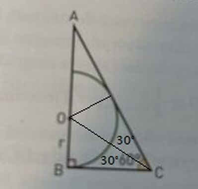 triangolo rettangolo con semicerchio inscritto