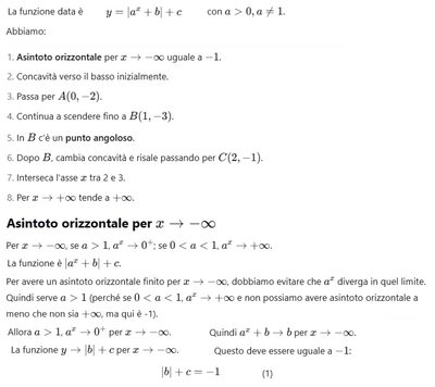 Determinazione parametri funzione esponenziale asintoto 1