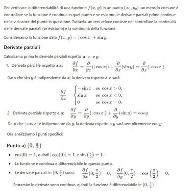 Differenziabilità in un punto 1