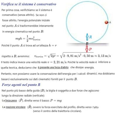 Biglia che ruota con presenza di attrito 1