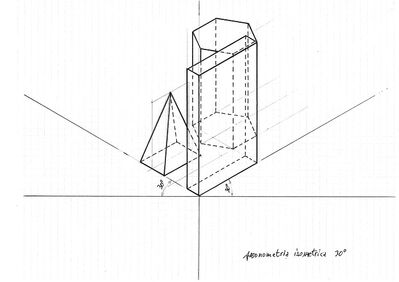 3 solidi assonometria isometrica a 30° 24122025