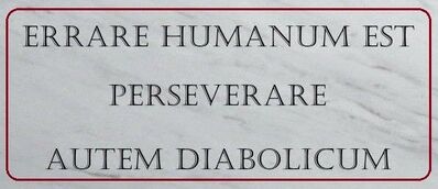 Errare humanum est
