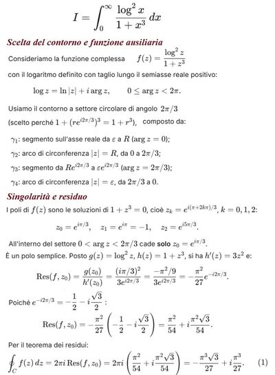 Soluzione integrale complesso 1 