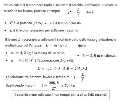secchio sollevato da terra