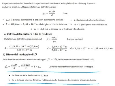Interferenza doppia fenditura 