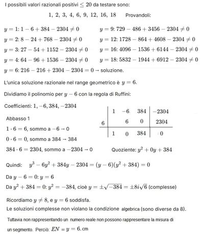 Risoluzione equazione quadratica con soluzione y=6 B
