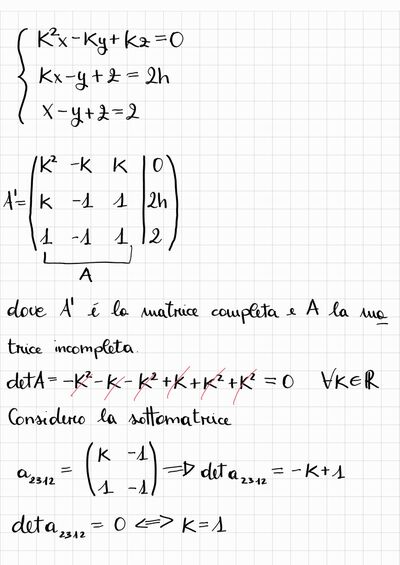 Esercizio geom e algebra 1
