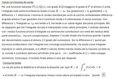 Integrale complesso funzione dispari zero  dettagliata 3