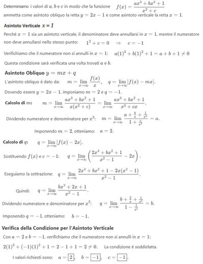 determinazione parametri a b c primo