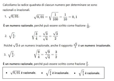 Numeri irrazionali o razionali 