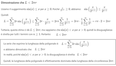 Lunghezza poligonale inscritta in circonferenza 2 