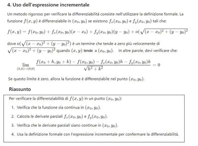 Differenziabilità in un punto teoria 2