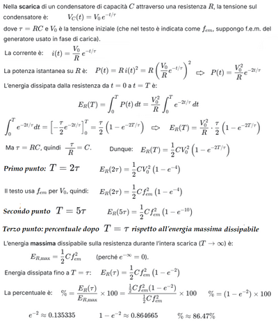 Risoluzione problema scarica condensatore RC 1 