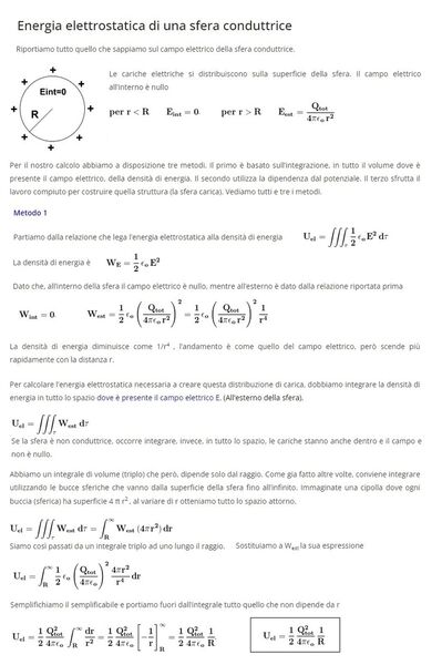 Energia elettrostatica di una sfera conduttrice  1  I like physics    ilikephysics.altervista.org