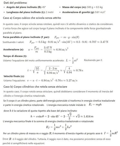 Corpo che scivola o rotola dal piano 2