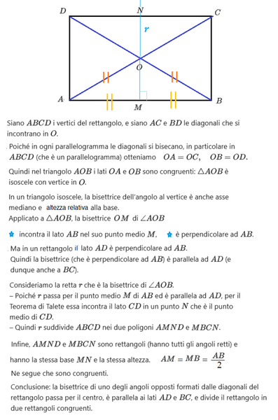 Dimostrazione rettangolo e diagonali