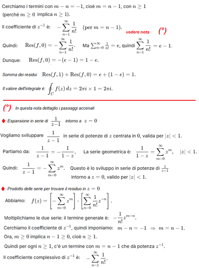 Calcolo integrale curvilineo in campo complesso di funzione fratta 2 