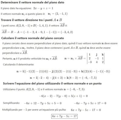 Piano perpendicolare co e senza la matrice 1