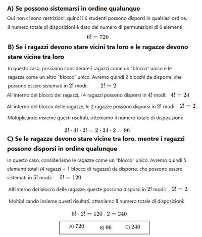 Modi di disporsi in una fila