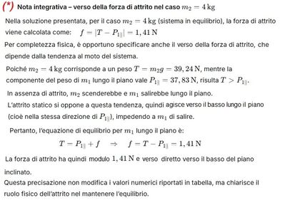 Equilibrio piano inclinato 3 nota integrativa