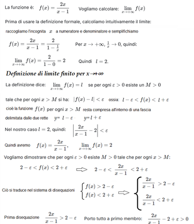 Calcolo limite funzione omografica con definizione punto d 1