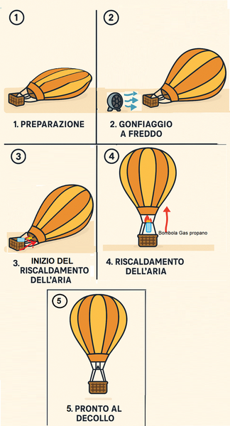 Gonfiaggio mongolfiera 80%