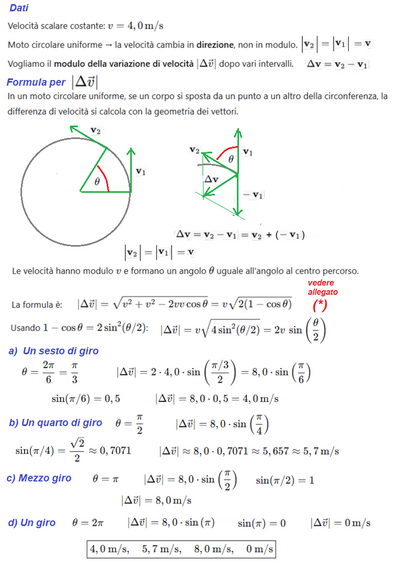 Calcolo modulo variazione di velocità in MCU 1