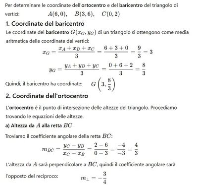 Calcolo ortocentro e baricentro 1 