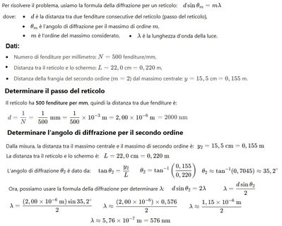 Lunghezza d'onda e diffrazione 1