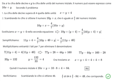 Trova numero con cifre scambiate e rapporto 