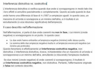 interferenza distruttiva e costruttiva