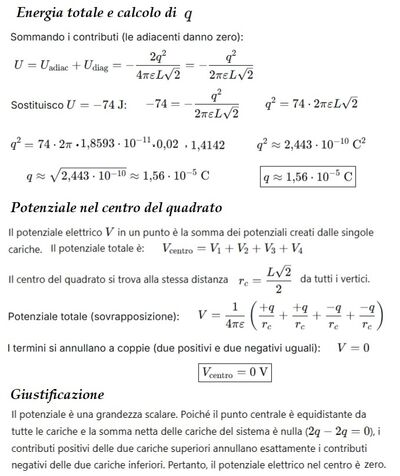 Calcolo carica e potenziale elettrico 3