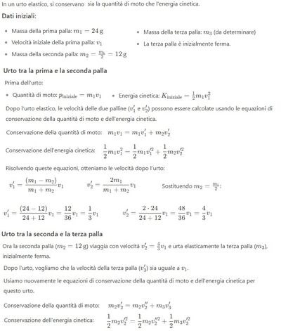 Urto elastico fra 3 masse 1