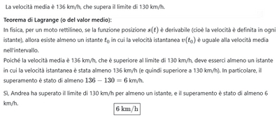Andrea supera limite velocità di 6 km ]