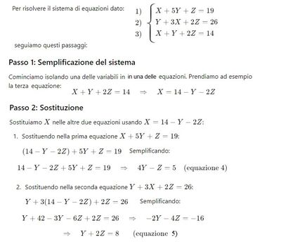 Sistema lineare in 3 incognite 1