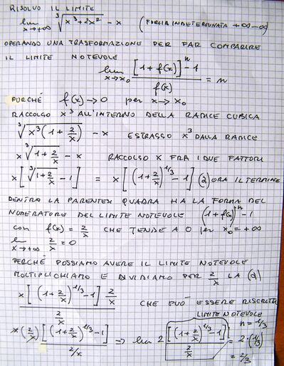 artificio con limite notevole