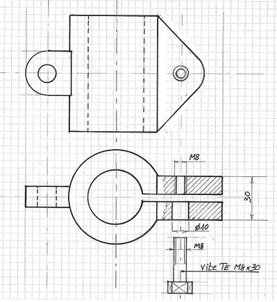 manicotto modificato con vite TE M8x30
