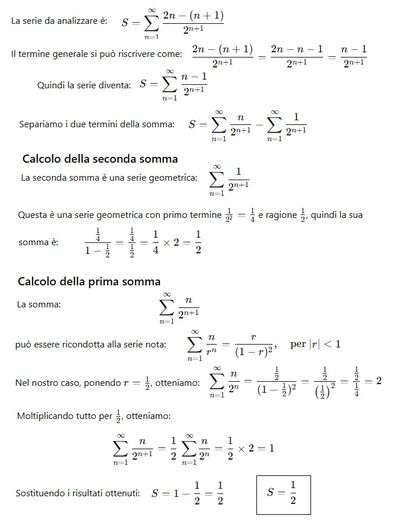 Somma serie infinita 