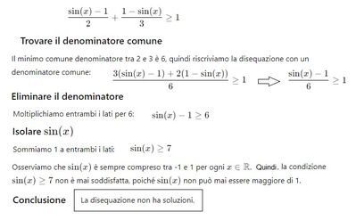 disequazione impossibile