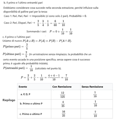Probabilità 5 palline 3