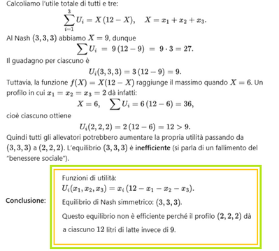 Equilibrio di Nash e gioco in forma strategica 2