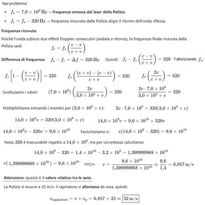 Velocità rapinatore effetto Doppler 2  