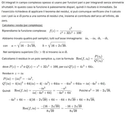 Integrale complesso funzione dispari dettagliata con residui 1