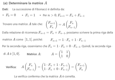 Matrice e formula chiusa per Fibonacci 1