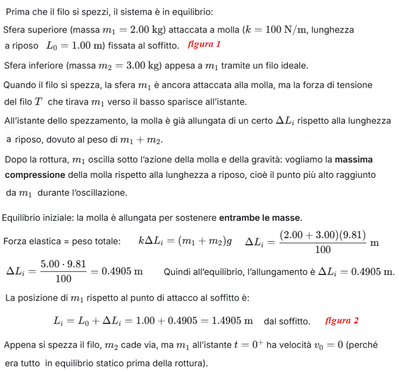 Massima compressione molla in oscillazione 2a 